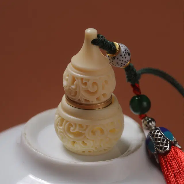 嫒柯 国潮新中式百搭轻奢高级文玩财运亨通盘玩佛珠念珠鹏程万里吉祥如意复古风文艺风好运 象牙果 把件 男女同款情侣款