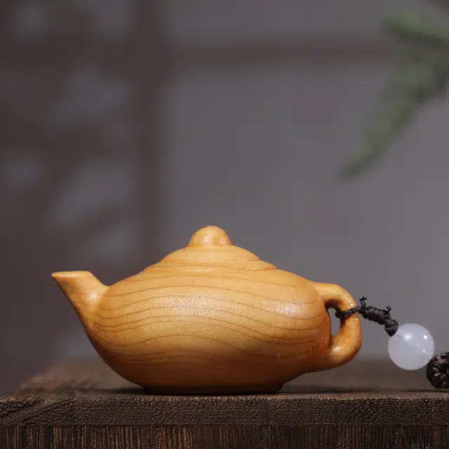 嫒柯 国潮新中式百搭轻奢高级随身携带居家茶宠诸事顺遂招财纳福#好运 崖柏 把件 男女同款情侣款