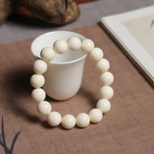 嫒柯 新中式国潮文艺复古小众轻奢高级感百搭盘玩文玩万事如意平安纳福喜乐诸事顺遂万事如意财素圈#好运 象牙果 手串 男女同款情侣款