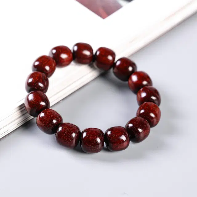 嫒柯 新中式国潮复古文玩盘玩轻奢高级感转运素招财转运珠平安纳福八方来财诸事顺遂百搭#好运 紫檀属 手串 男女同款情侣款