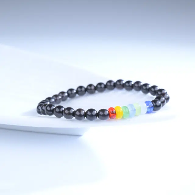 嫒柯 国潮新中式百搭轻奢简约高级设计感素雅美文玩盘玩念珠佛珠观复古风文艺风青春永驻身体健康转运#好运 黑檀 手串 男女同款情侣款