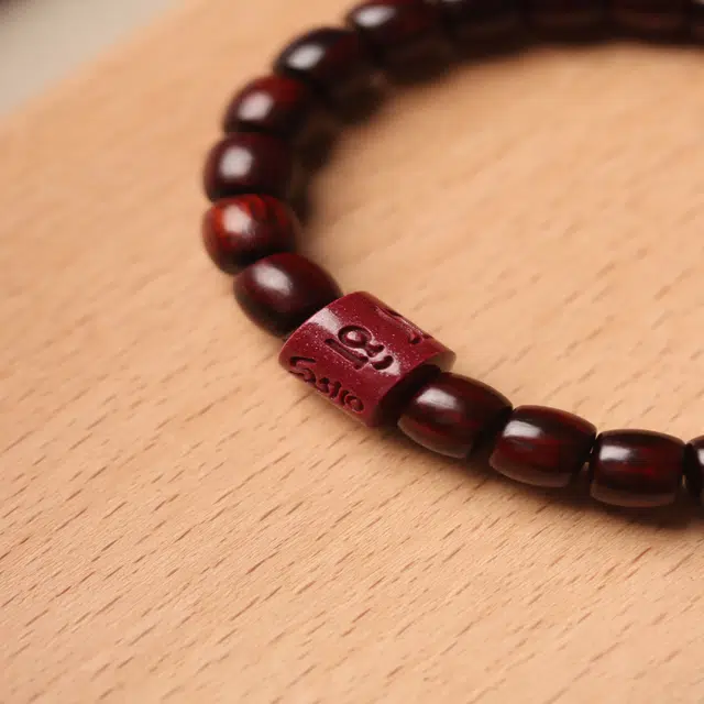 嫒柯 国潮新中式轻奢高级感文玩盘玩财运亨通吉祥如意佛珠念珠复古风文艺风大吉大利#好运 紫檀属 手串 男女同款情侣款