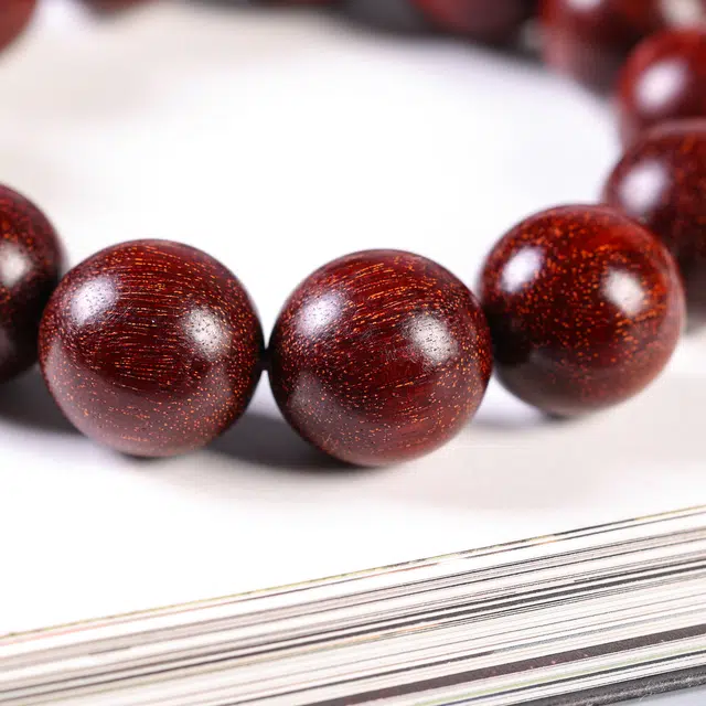 嫒柯 新中式国潮复古文玩盘玩唯美转运素圈圆珠招财转运珠平安纳福八方来财诸事顺遂百搭#好运 紫檀属 手串 男女同款情侣款