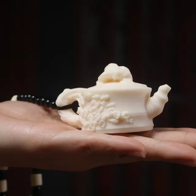 嫒柯 国潮新中式百搭轻奢高级居家茶宠随身把玩文玩幸福美满美梦连连盘玩转运#好运 象牙果 把件 男女同款情侣款