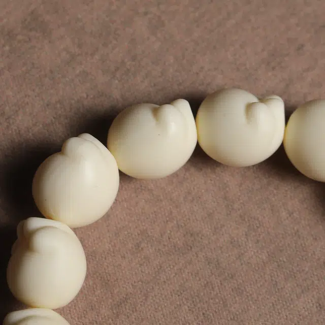 嫒柯 新中式国潮文艺复古小众轻奢高级感百搭猫爪盘玩文玩万事如意平安纳福诸事顺遂喜乐幸运好运 象牙果 手串 男女同款情侣款