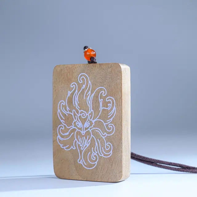 嫒柯 【接住唐卡带来好运】国潮新中式百搭轻奢简约高级设计感素雅美观复古风文艺风花开富贵转运#好运 楠木 项链 男女同款情侣款