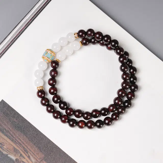 【诸事顺遂】 嫒柯 国潮新中式轻奢高级感文玩盘玩佛珠念珠招财进宝节节高升八方来财财运亨通#好运 紫檀属 手串 男女同款情侣款