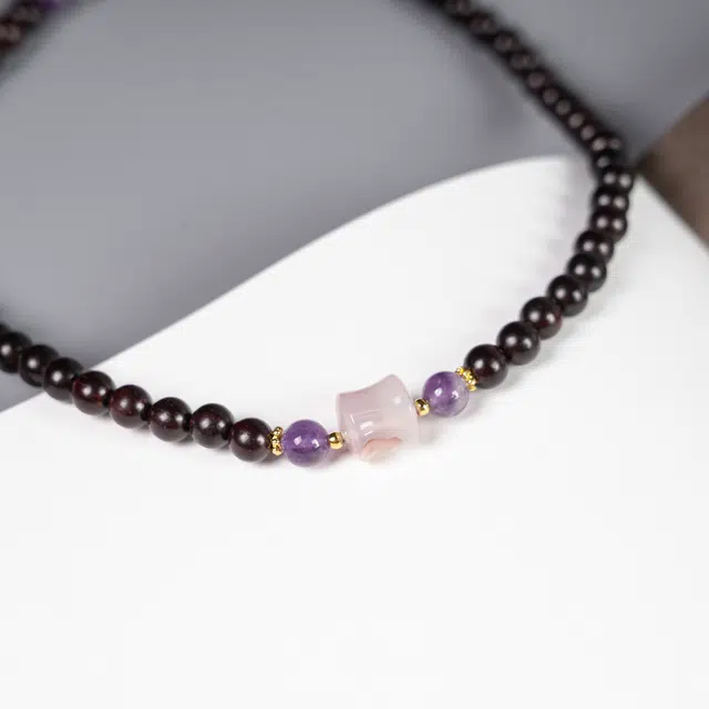 【拆房老料】 嫒柯 国风新中式文玩双圈紫珠百搭小蛮腰叠戴招财转运珠好运连连八方 来财#好运 紫檀属 手串 男女同款情侣款