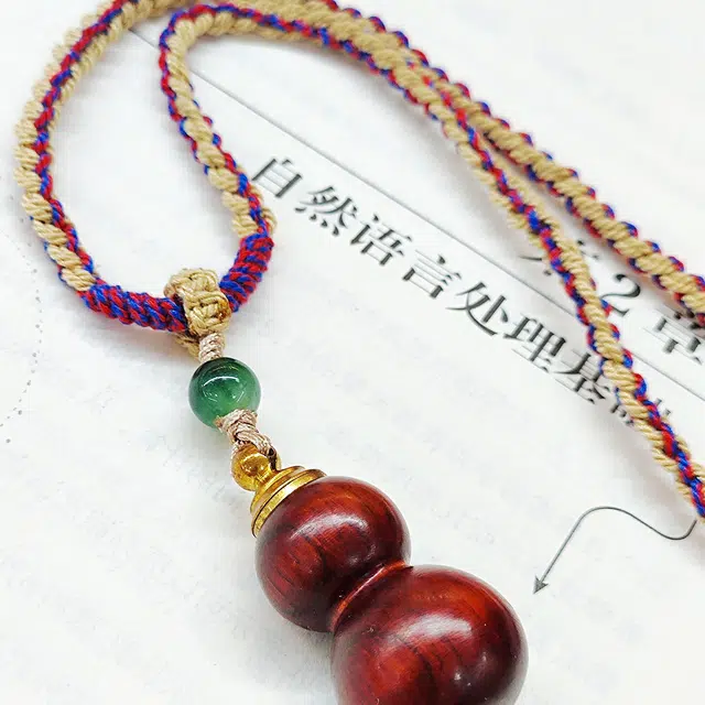 嫒柯 国潮新中式轻奢高级百搭事业爆棚招财文玩盘玩招财纳福佛珠念珠复古风文艺风#好运 血檀 项链 男女同款情侣款