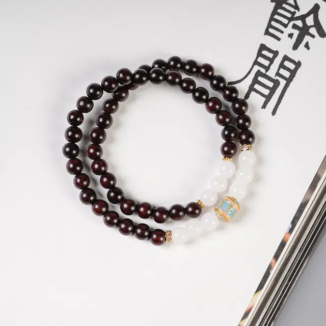 【诸事顺遂】 嫒柯 国潮新中式轻奢高级感文玩盘玩佛珠念珠招财进宝节节高升八方来财财运亨通#好运 紫檀属 手串 男女同款情侣款