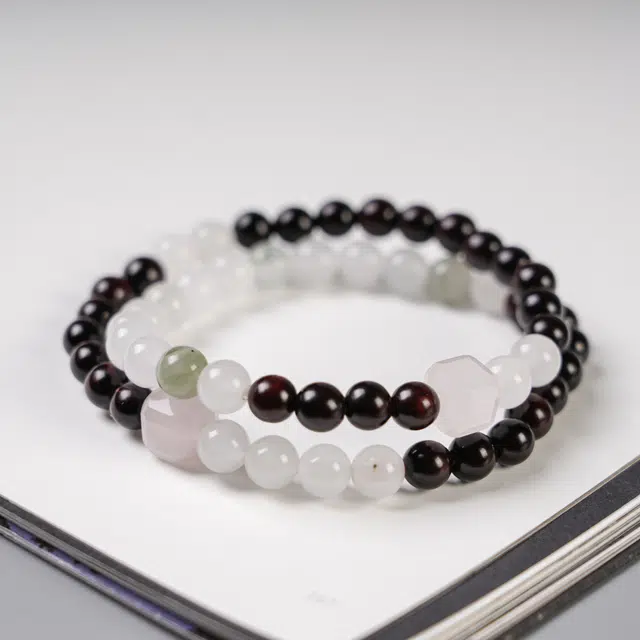 嫒柯 国潮新中式轻奢高级感文玩盘玩佛珠念珠招财进宝节节高升财源滚滚诸事顺遂#好运 紫檀属 手串 男女同款情侣款