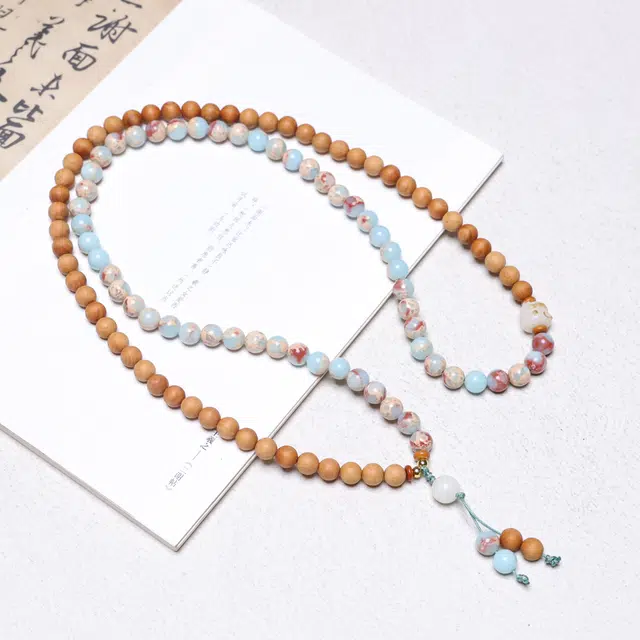 嫒柯 新中式小众高级感文玩佛珠 百搭小清新 轻奢招财转运  同心同德 红红火火#好运 崖柏 手串 男女同款情侣款