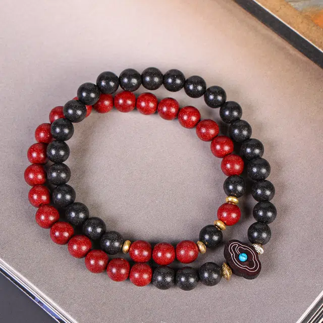 嫒柯 国潮新中式轻奢高级文玩八方来财招财纳福盘玩复古风文艺风#好运 合香珠 手串 男女同款情侣款