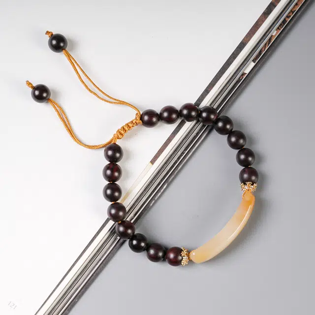 嫒柯 国潮新中式轻奢高级感文玩盘玩招财进宝节节高升八方来财诸事顺遂#好运 紫檀属 手串 男女同款情侣款