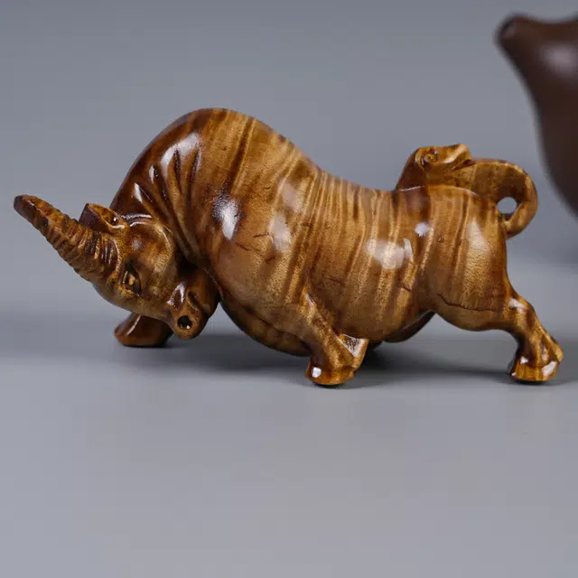 嫒柯 国潮新中式百搭轻奢高级随身把玩心想事成吉星高照一帆风顺#好运 楠木 把件 男女同款情侣款