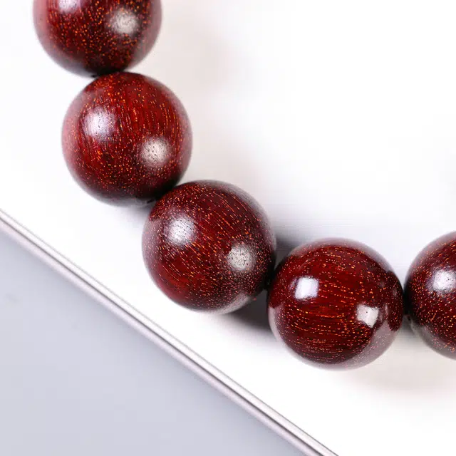 嫒柯 新中式国潮复古文玩盘玩唯美转运素圈圆珠招财转运珠平安纳福八方来财诸事顺遂百搭#好运 紫檀属 手串 男女同款情侣款