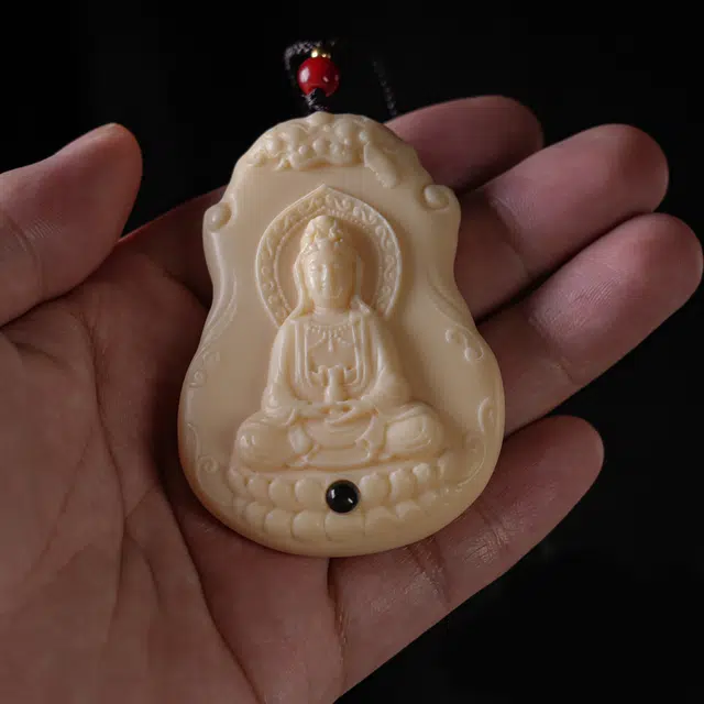 嫒柯 新中式小众高级感文玩 百搭小清新 轻奢招财转运 万事顺心 事事如意#好运 象牙果 吊坠 男女同款情侣款