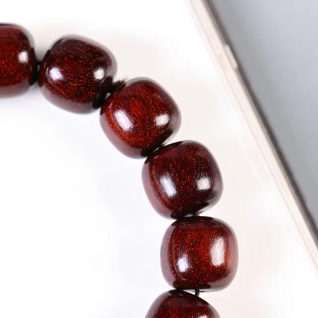 嫒柯 新中式国潮复古文玩盘玩轻奢高级感转运素招财转运珠平安纳福八方来财诸事顺遂百搭#好运 紫檀属 手串 男女同款情侣款