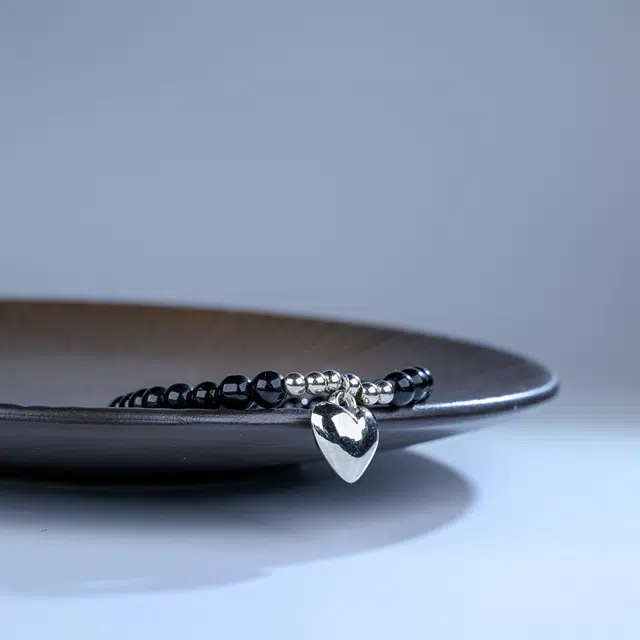 嫒柯 国潮新中式百搭轻奢简约高级设计感素雅美文玩盘玩岁岁平安念珠佛珠观复古风文艺风转运#好运 黑檀 手串 男女同款情侣款