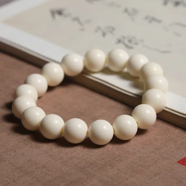 嫒柯 新中式国潮文艺复古小众轻奢高级感百搭盘玩文玩万事如意平安纳福喜乐诸事顺遂万事如意财素圈#好运 象牙果 手串 男女同款情侣款