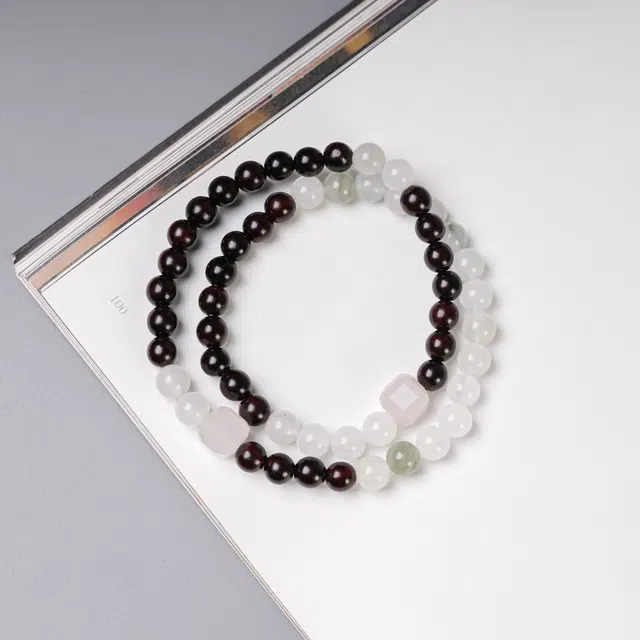 嫒柯 国潮新中式轻奢高级感文玩盘玩佛珠念珠招财进宝节节高升财源滚滚诸事顺遂#好运 紫檀属 手串 男女同款情侣款