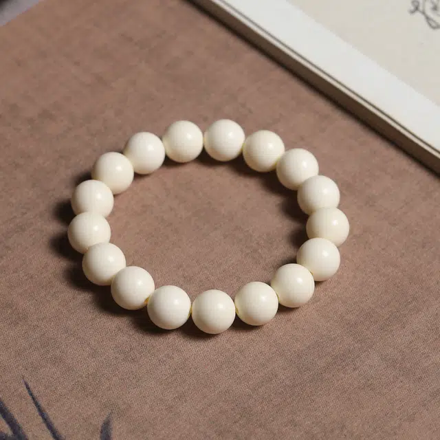 嫒柯 新中式国潮文艺复古小众轻奢高级感百搭盘玩文玩万事如意平安纳福喜乐诸事顺遂万事如意财素圈#好运 象牙果 手串 男女同款情侣款