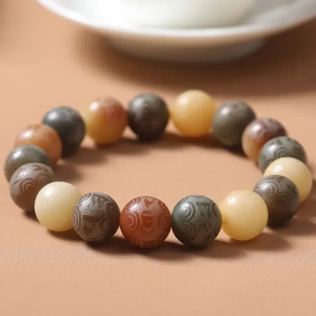 嫒柯 新中式国潮开运绕指柔轻奢百搭小众高级感文玩盘玩招财纳福转运来财诸事顺遂平安喜乐 菩提子/菩提籽 手串 男女同款情侣款