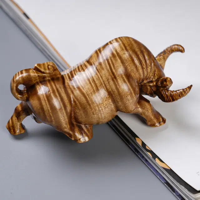 嫒柯 国潮新中式百搭轻奢高级随身把玩心想事成吉星高照一帆风顺#好运 楠木 把件 男女同款情侣款