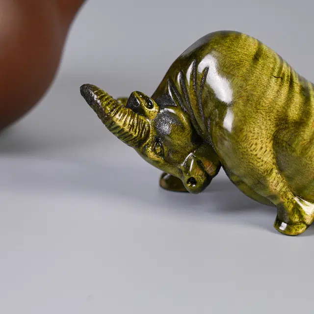 嫒柯 国潮新中式百搭轻奢高级平安喜乐吉祥如意幸福安康好运 楠木 把件 男女同款情侣款