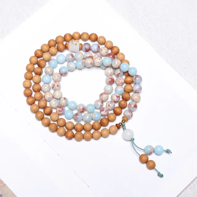 嫒柯 新中式小众高级感文玩佛珠 百搭小清新 轻奢招财转运  同心同德 红红火火#好运 崖柏 手串 男女同款情侣款