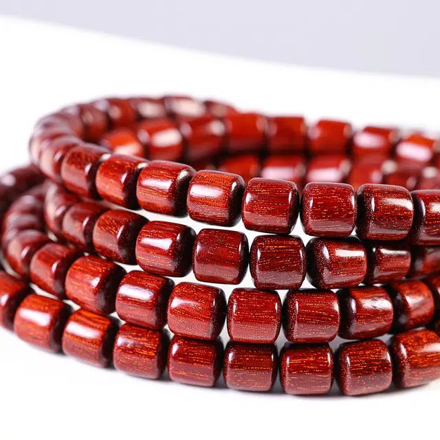 嫒柯 新中式文玩 好运连连 招财转运 八方来财 诸事顺遂 紫檀属 手串 男女同款情侣款