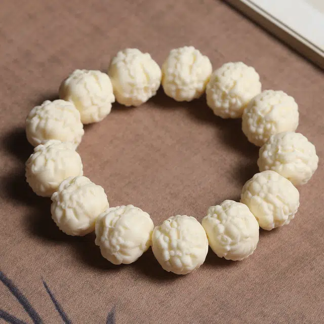 嫒柯  新中式国潮文艺复古轻奢高级感百搭盘玩文玩财源广进平安纳福喜乐诸事顺遂万事如意财#好运 象牙果 手串 男女同款情侣款