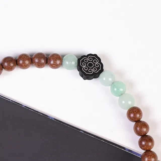 嫒柯 国潮新中式轻奢高级优雅气质文玩盘玩诸事顺禅如意吉祥佛珠念珠复古风文艺风#好运 合香珠 手串 男女同款情侣款