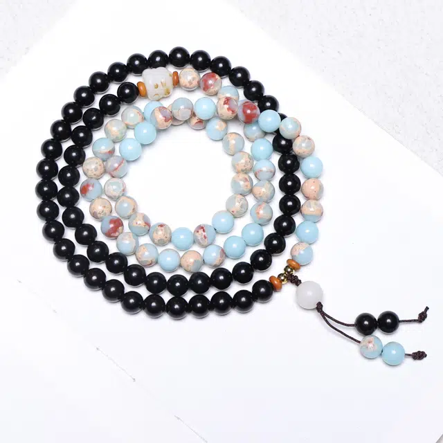 嫒柯 新中式小众高级感文玩佛珠 百搭小清新 招财转运  心想事成 美梦成真#好运 檀木 手串 男女同款情侣款