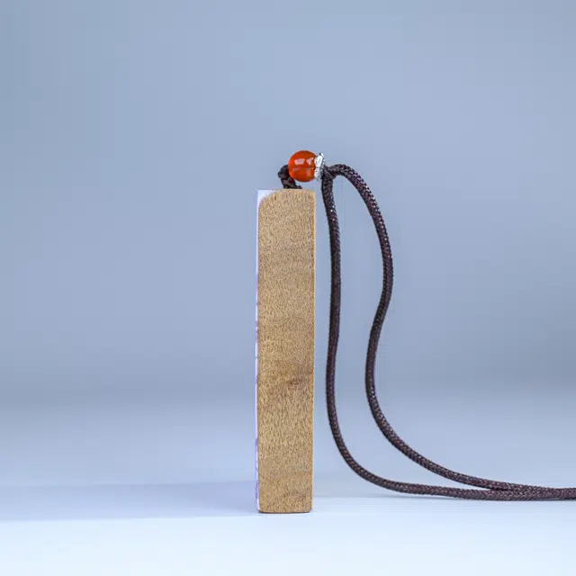 嫒柯 国潮新中式百搭轻奢简约高级设计感素雅美观复古风文艺风福寿平安岁岁安康转运节节高#好运 楠木 项链 男女同款情侣款