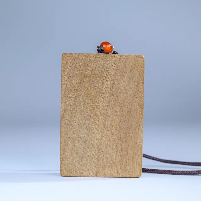 嫒柯 国潮新中式百搭轻奢简约高级设计感素雅美观复古风文艺风福寿平安岁岁安康转运节节高#好运 楠木 项链 男女同款情侣款