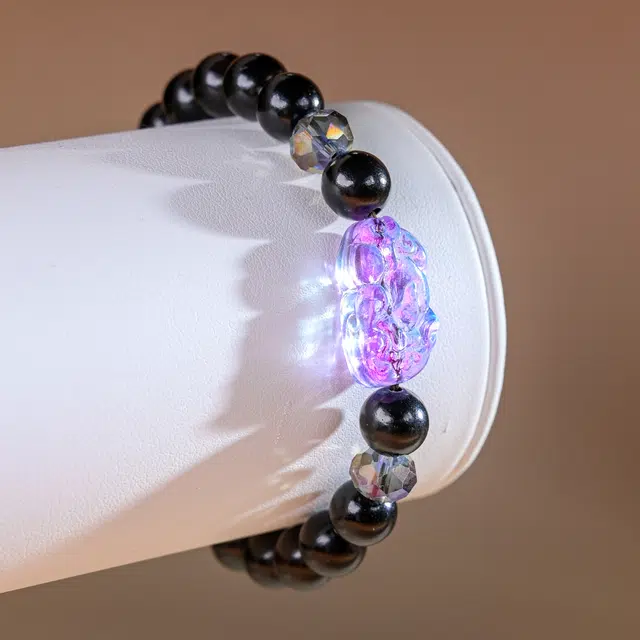 嫒柯 新中式小众高级感文玩佛珠百搭小清新轻奢招财转运珠国潮盘玩事事顺心天天开心#好运 黑檀 手串 男女同款情侣款