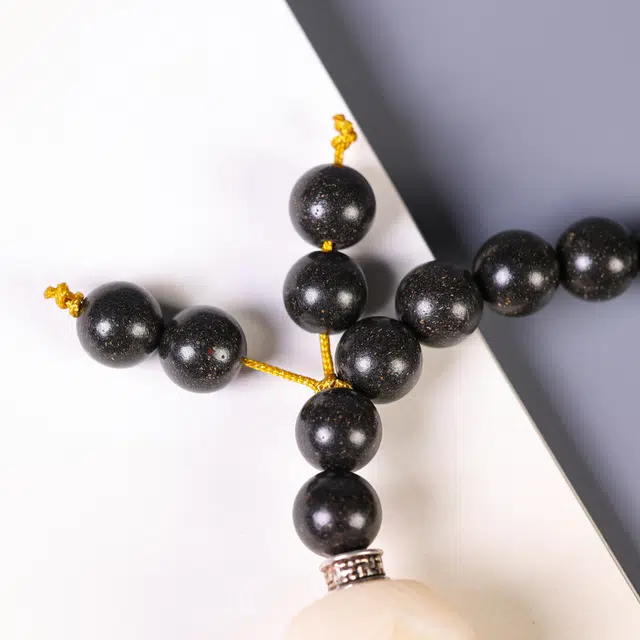 嫒柯 国潮新中式轻奢高级感文玩招财进宝盘玩佛珠平安喜乐念珠复古风文艺风财源广进 诸事顺新 合香珠 手串 男女同款情侣款