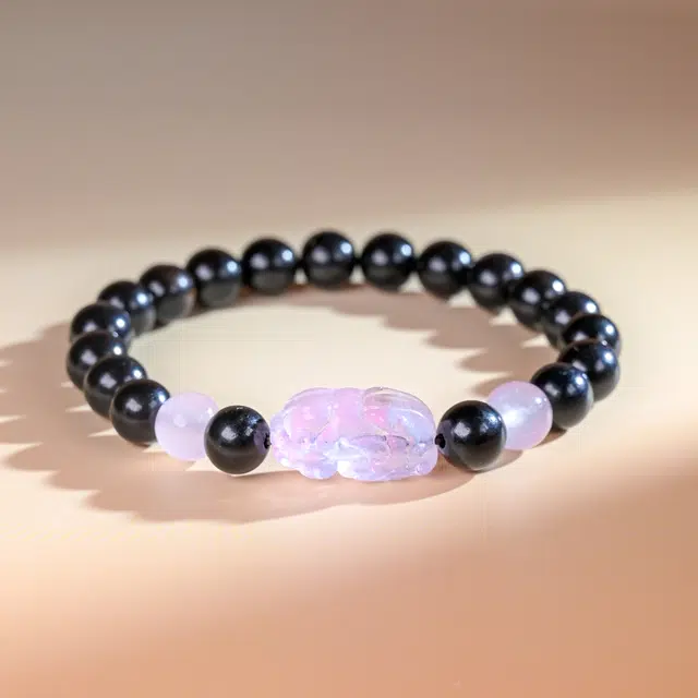 嫒柯 新中式小众高级感文玩佛珠百搭小清新轻奢招财转运珠国潮盘玩万事顺心福星高照#好运 黑檀 手串 男女同款情侣款