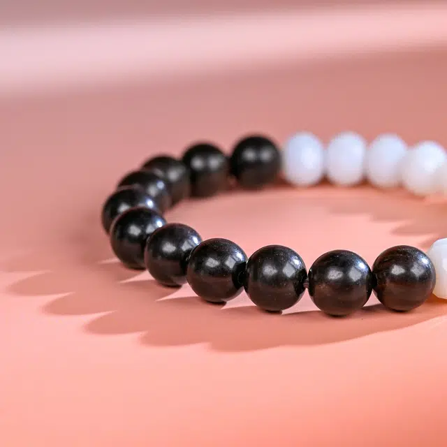 嫒柯 国潮新中式轻奢高级感佛珠念珠盘玩文玩好运莲莲诸事顺遂平安喜乐招财纳福八方来财转运百搭#好运 黑檀 手串 男女同款情侣款