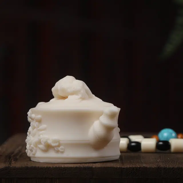 嫒柯 国潮新中式百搭轻奢高级居家茶宠随身把玩文玩幸福美满美梦连连盘玩转运#好运 象牙果 把件 男女同款情侣款