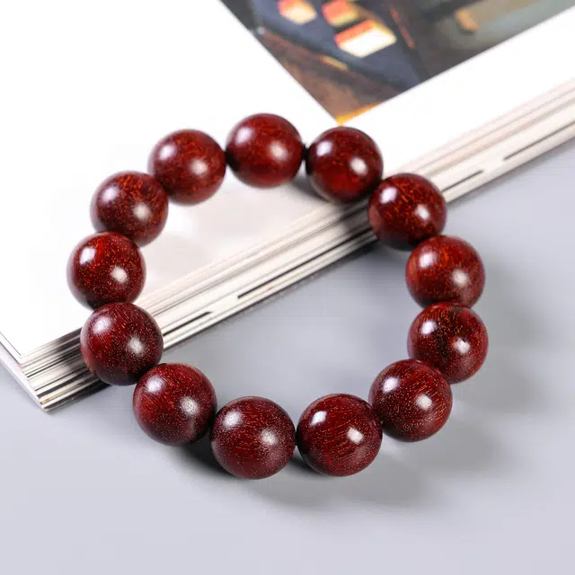 嫒柯 新中式国潮复古文玩盘玩唯美转运素圈圆珠招财转运珠平安纳福八方来财诸事顺遂百搭#好运 紫檀属 手串 男女同款情侣款