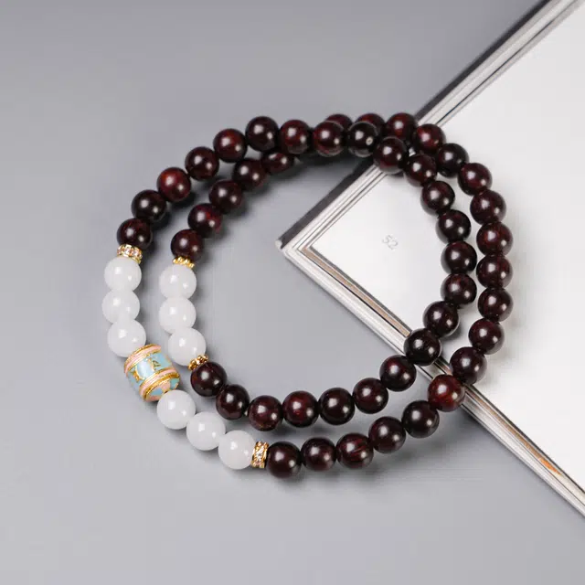 【诸事顺遂】 嫒柯 国潮新中式轻奢高级感文玩盘玩佛珠念珠招财进宝节节高升八方来财财运亨通#好运 紫檀属 手串 男女同款情侣款