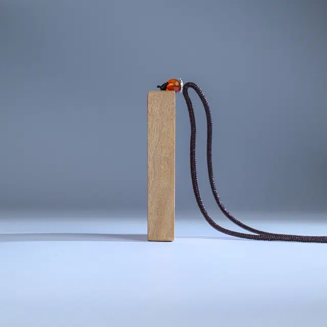 嫒柯 接住唐卡带来好运 国潮新中式百搭轻奢简约高级设计感素雅美观复古风文艺风福禄寿禧转运#好运 楠木 项链 男女同款情侣款