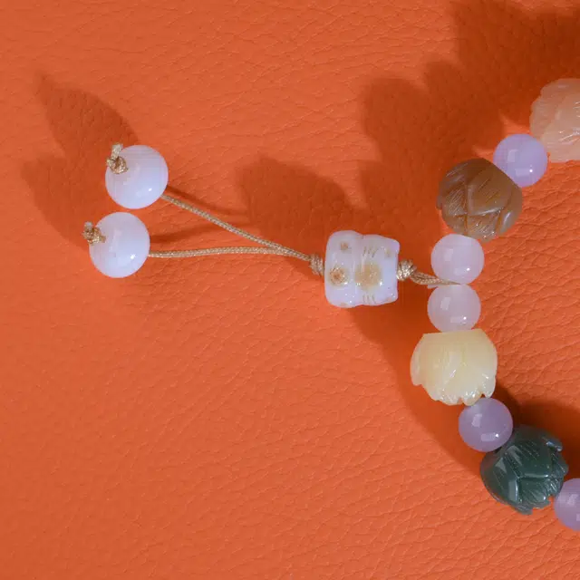 嫒柯 新中式国潮轻奢小众可爱精致猫爪温柔时尚可爱百搭必备多巴胺念珠文玩盘玩日进斗金#好运 菩提根 手串 男女同款情侣款