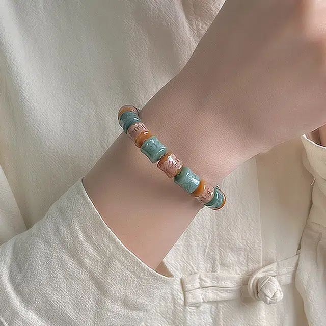 嫒柯 国潮新中式轻奢高级转运招财文玩盘玩大吉大利万事如意佛珠念珠复古风文艺风#好运 菩提子/菩提籽 手串 男女同款情侣款