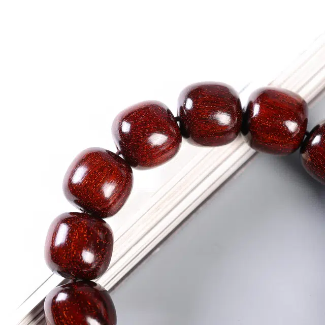 嫒柯 新中式国潮复古文玩盘玩轻奢高级感转运素招财转运珠平安纳福八方来财诸事顺遂百搭#好运 紫檀属 手串 男女同款情侣款