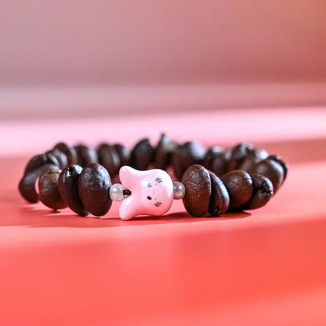 嫒柯 国潮新中式百搭轻奢高级四季平安五福临门七星高照#好运咖啡豆 菩提子/菩提籽 手串 男女同款情侣款