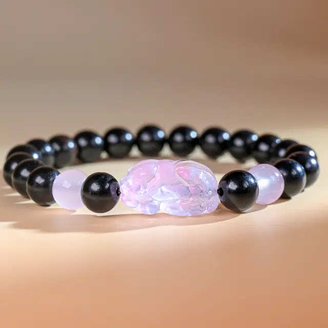 嫒柯 新中式小众高级感文玩佛珠百搭小清新轻奢招财转运珠国潮盘玩万事顺心福星高照#好运 黑檀 手串 男女同款情侣款