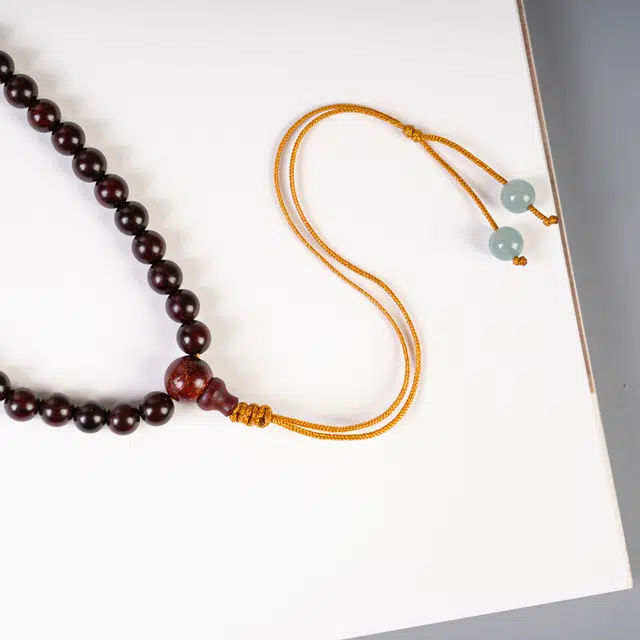 嫒柯 国潮新中式轻奢高级文玩 八方来财 招财纳福 节节高升 好运连连 诸事顺遂 紫檀属 项链 男女同款情侣款